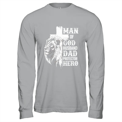 Man Of God Dad Husband Protector Hero Christian Father's Day Shirt & Hoodie | teecentury