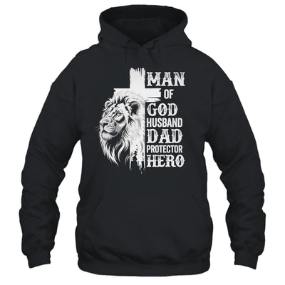 Man Of God Dad Husband Protector Hero Christian Father's Day Shirt & Hoodie | teecentury