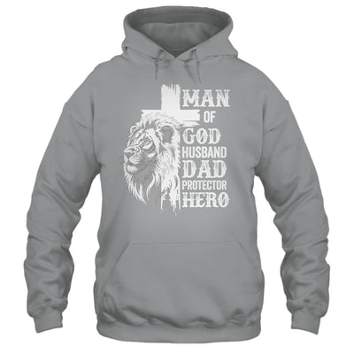 Man Of God Dad Husband Protector Hero Christian Father's Day Shirt & Hoodie | teecentury