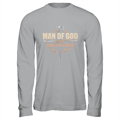 Man Of God Husband Dad Grandpa Cross Christian Fathers Day Shirt & Hoodie | teecentury