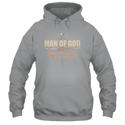 Man Of God Husband Dad Grandpa Cross Christian Fathers Day Shirt & Hoodie | teecentury