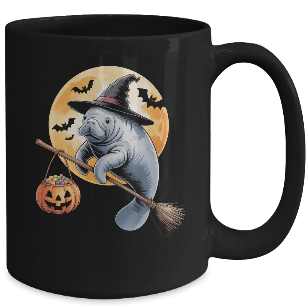 Manatee Witch Hat Pumpkin Halloween Costume Men Women Kids Mug | teecentury