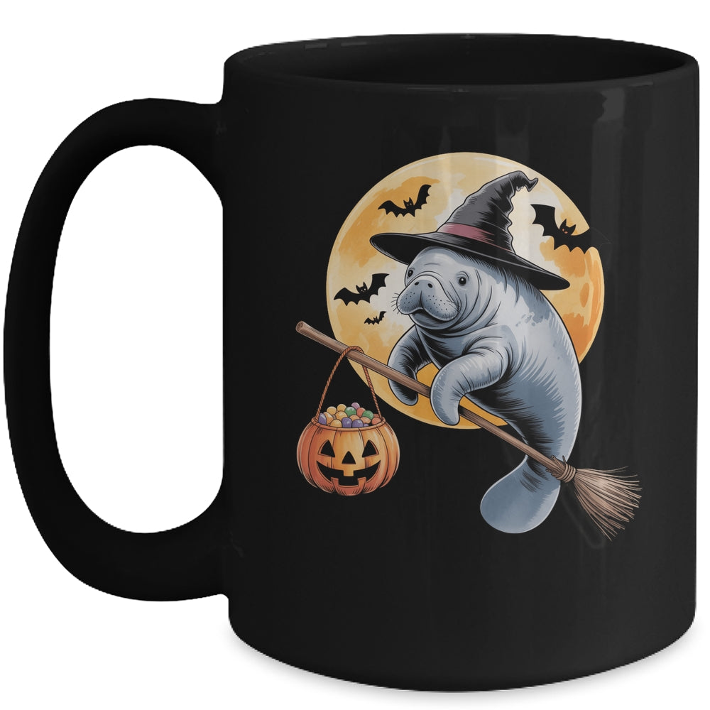 Manatee Witch Hat Pumpkin Halloween Costume Men Women Kids Mug | teecentury