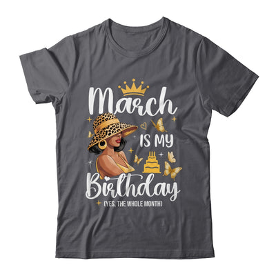 March Is My Birthday African American Woman Birthday Queen Shirt & Tank Top | teecentury