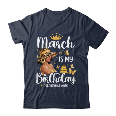 March Is My Birthday African American Woman Birthday Queen Shirt & Tank Top | teecentury