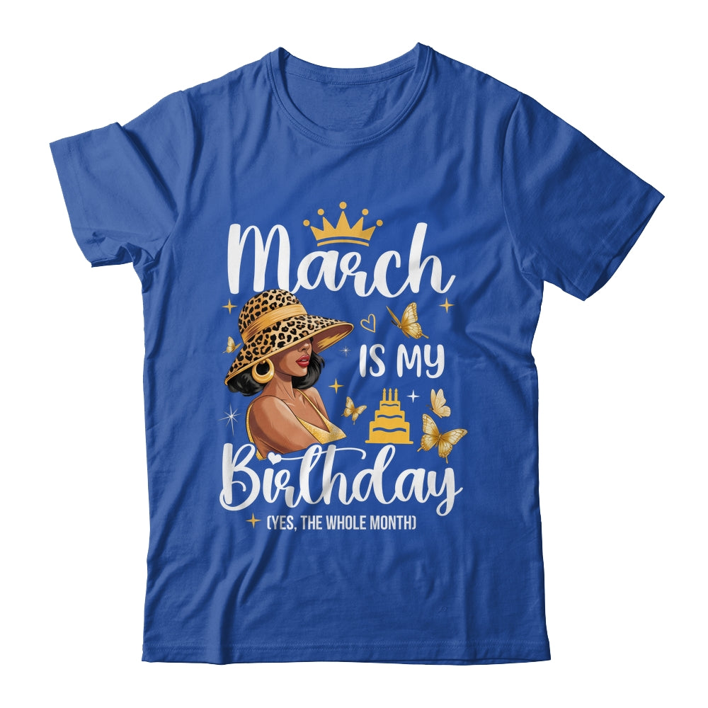 March Is My Birthday African American Woman Birthday Queen Shirt & Tank Top | teecentury