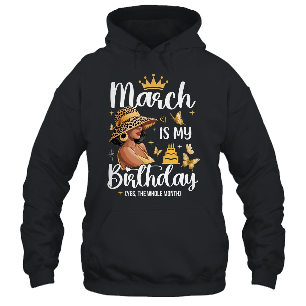 March Is My Birthday African American Woman Birthday Queen Shirt & Tank Top | teecentury