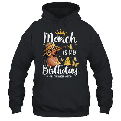 March Is My Birthday African American Woman Birthday Queen Shirt & Tank Top | teecentury