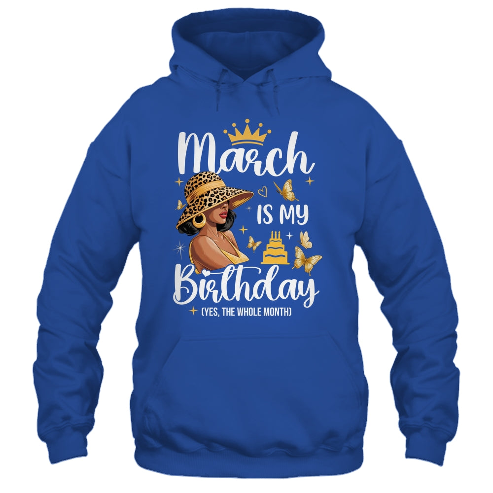 March Is My Birthday African American Woman Birthday Queen Shirt & Tank Top | teecentury