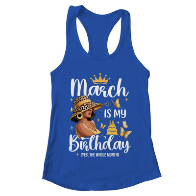 March Is My Birthday African American Woman Birthday Queen Shirt & Tank Top | teecentury