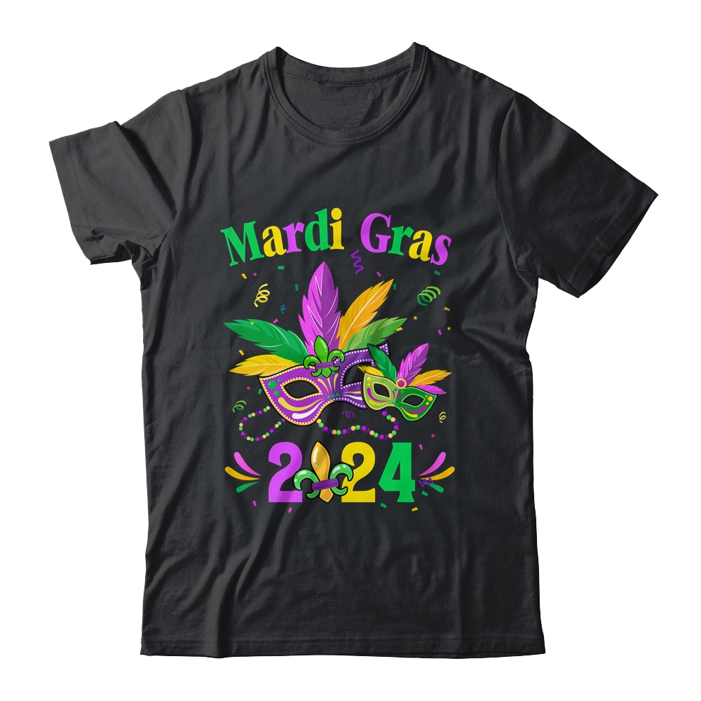 Mardi Gras 2024 Costume With Mask Outfit Shirt & Tank Top | teecentury