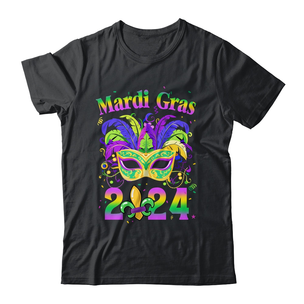 Mardi Gras 2024 Mask Costume Beads Carnival Party Shirt & Tank Top | teecentury