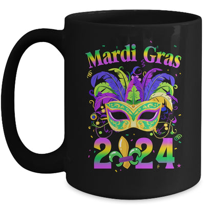Mardi Gras 2024 Mask Costume Beads Carnival Party Mug | teecentury