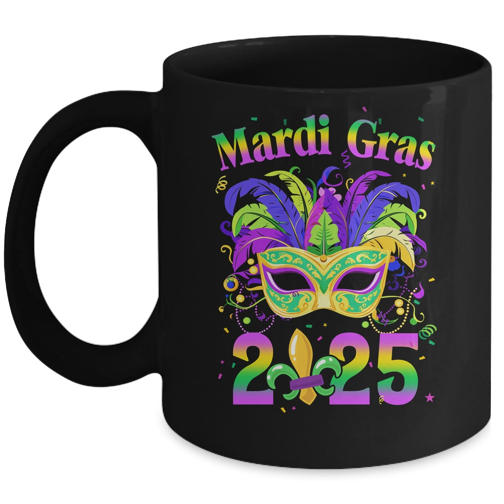 Mardi Gras 2025 Costume With Mask Outfit Carnival Party Mug | teecentury