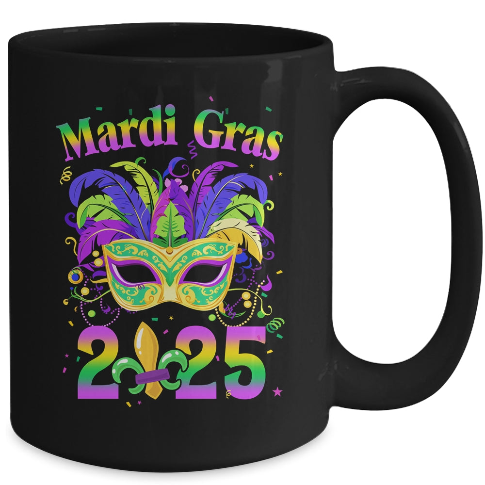 Mardi Gras 2025 Costume With Mask Outfit Carnival Party Mug | teecentury