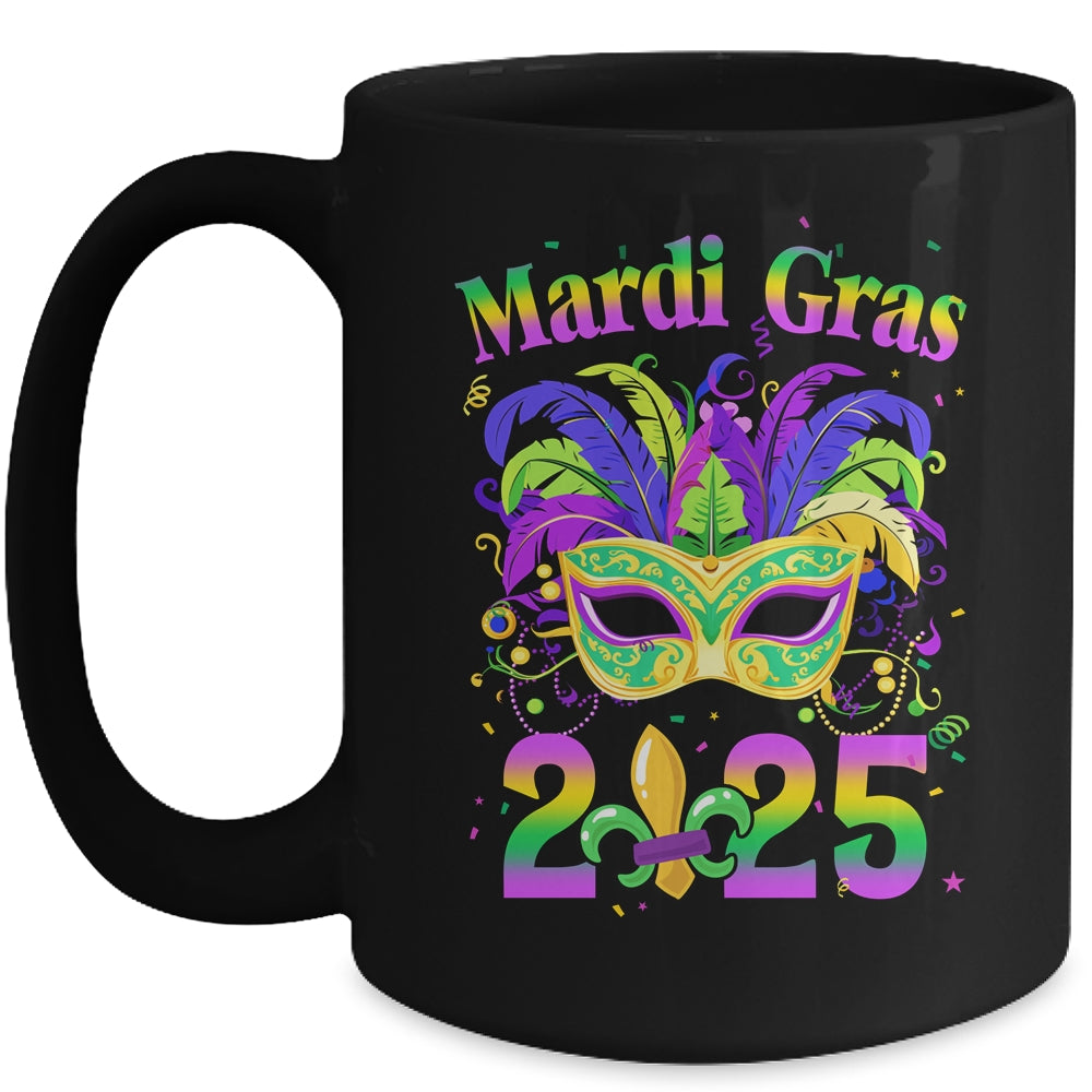 Mardi Gras 2025 Costume With Mask Outfit Carnival Party Mug | teecentury