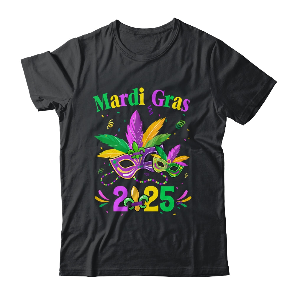 Mardi Gras 2025 Mask Costume Beads Carnival Party Outfit Shirt & Tank Top | teecentury
