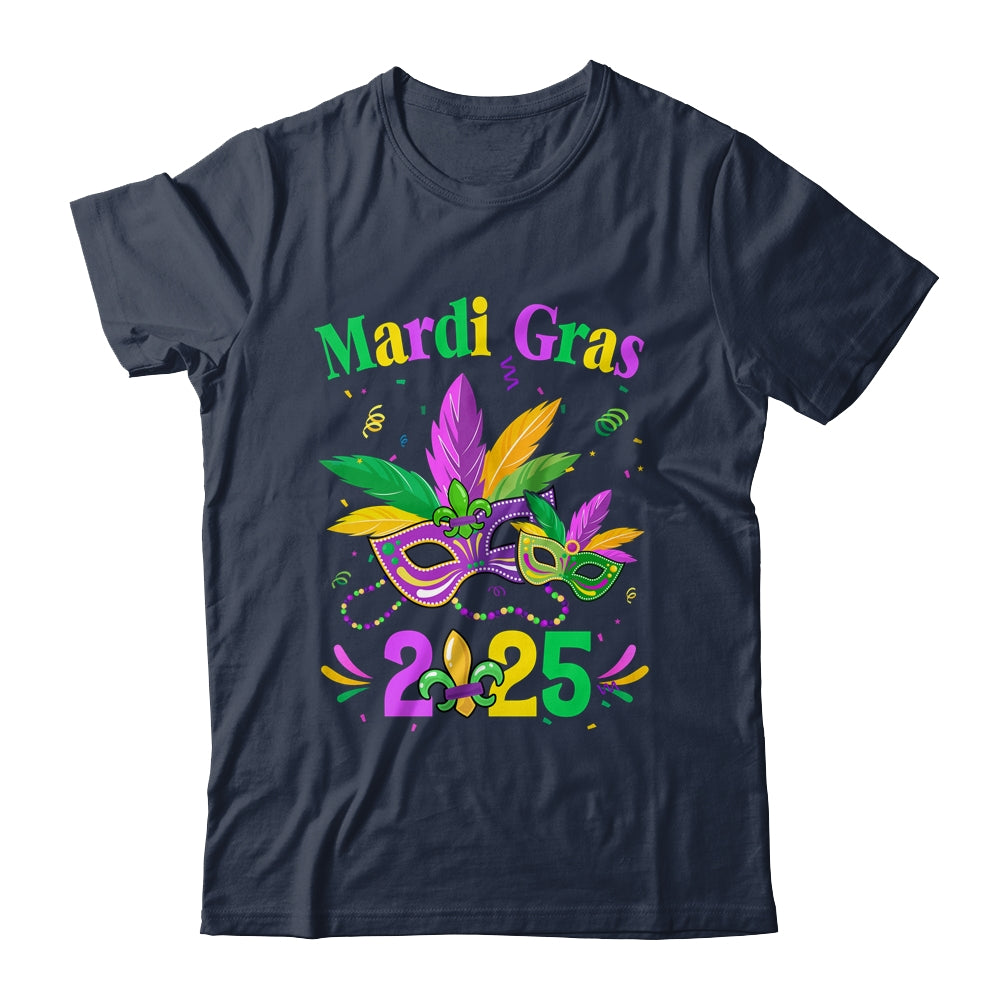 Mardi Gras 2025 Mask Costume Beads Carnival Party Outfit Shirt & Tank Top | teecentury