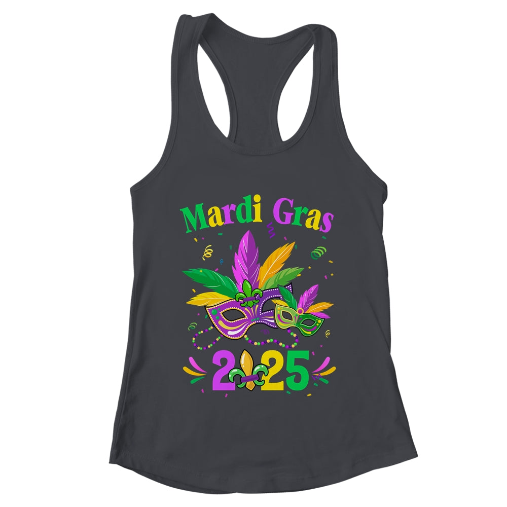 Mardi Gras 2025 Mask Costume Beads Carnival Party Outfit Shirt & Tank Top | teecentury