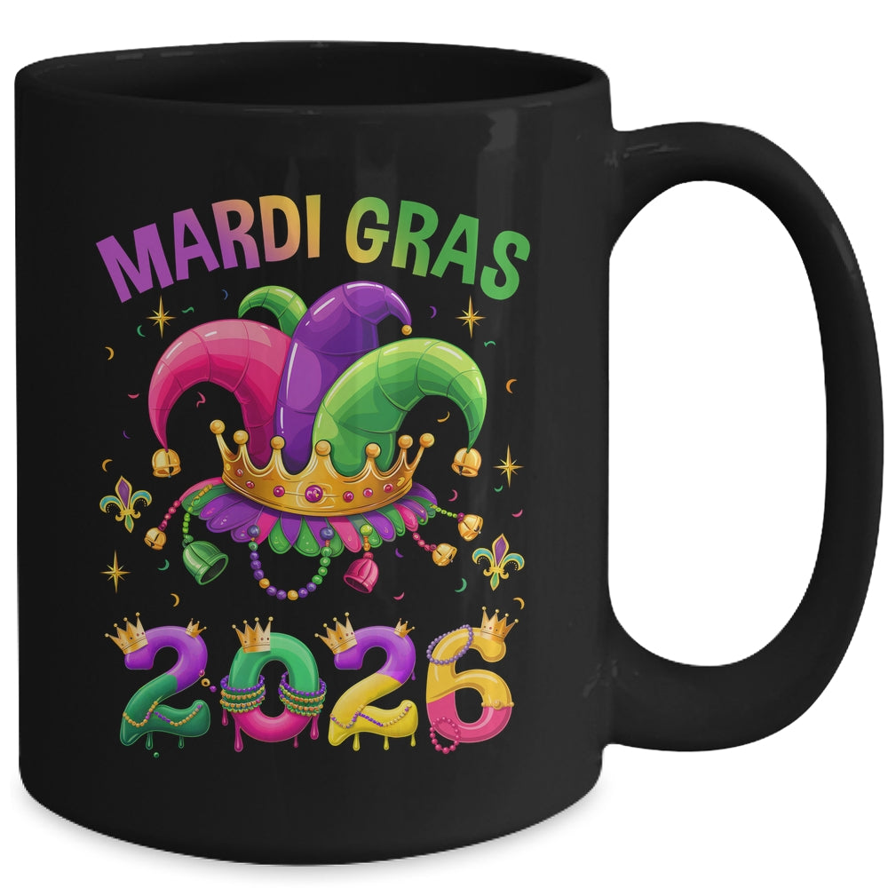 Mardi Gras 2026 Jester Outfit Girls Boys Men Women Mug | teecentury