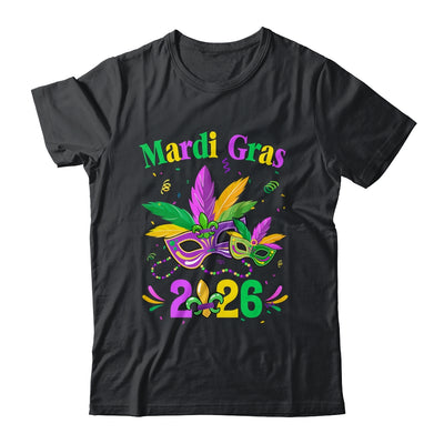 Mardi Gras 2026 Mask Costume Beads Carnival Party Outfit Shirt & Tank Top | teecentury