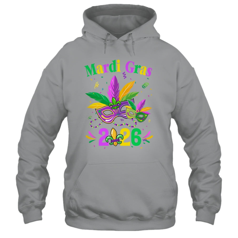 Mardi Gras 2026 Mask Costume Beads Carnival Party Outfit Shirt & Tank Top | teecentury