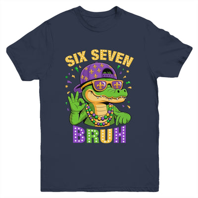 Mardi Gras 6 7 Meme Bruh Mardigator Alligator Six Seven Boy Youth Shirt | teecentury