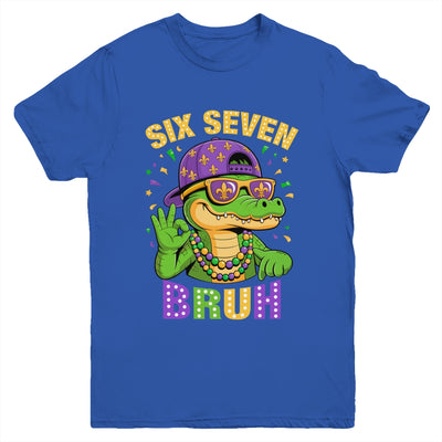 Mardi Gras 6 7 Meme Bruh Mardigator Alligator Six Seven Boy Youth Shirt | teecentury