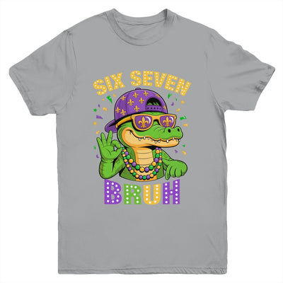 Mardi Gras 6 7 Meme Bruh Mardigator Alligator Six Seven Boy Youth Shirt | teecentury