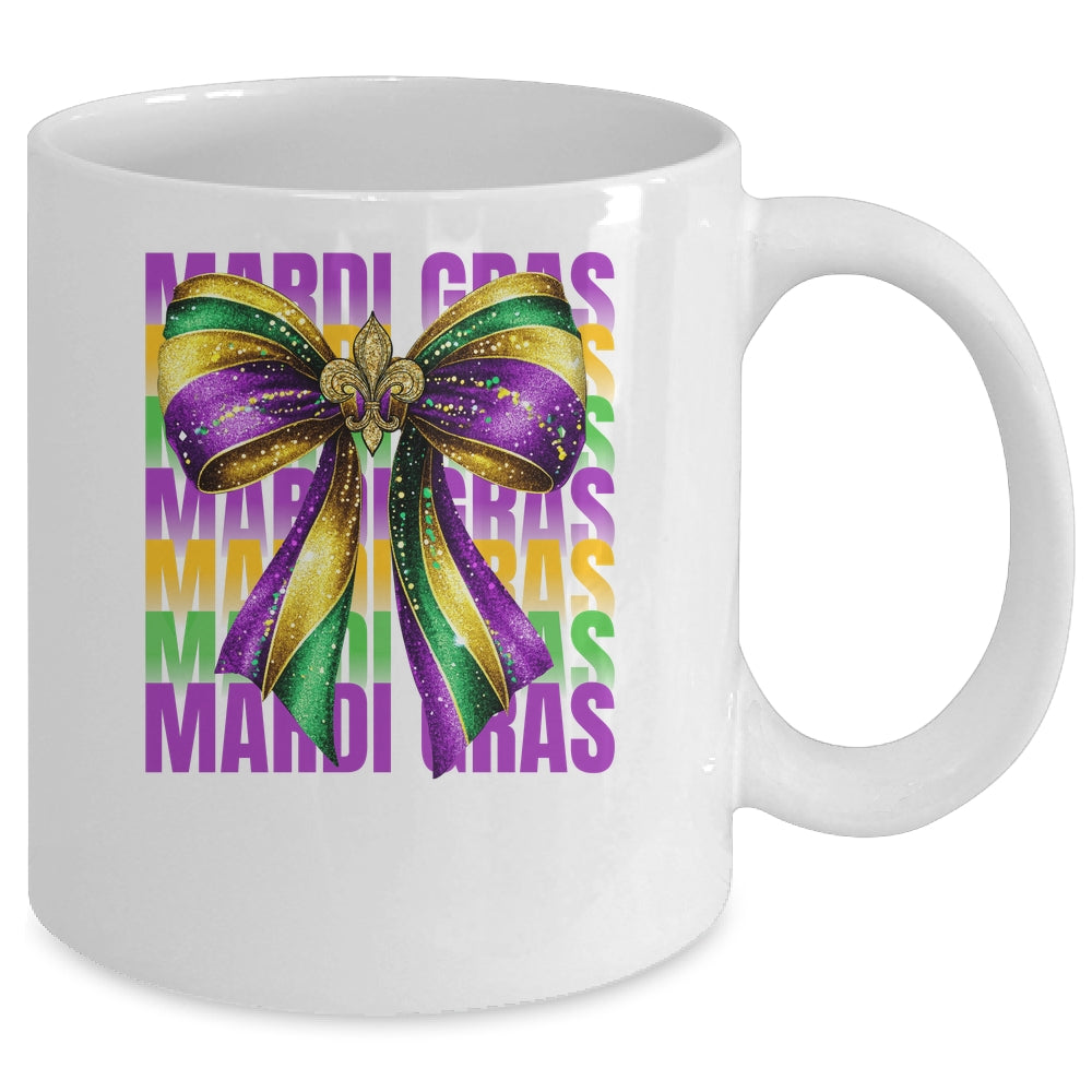 Mardi Gras Coquette Bow Louisiana Festival Carnival Girls Mug | teecentury