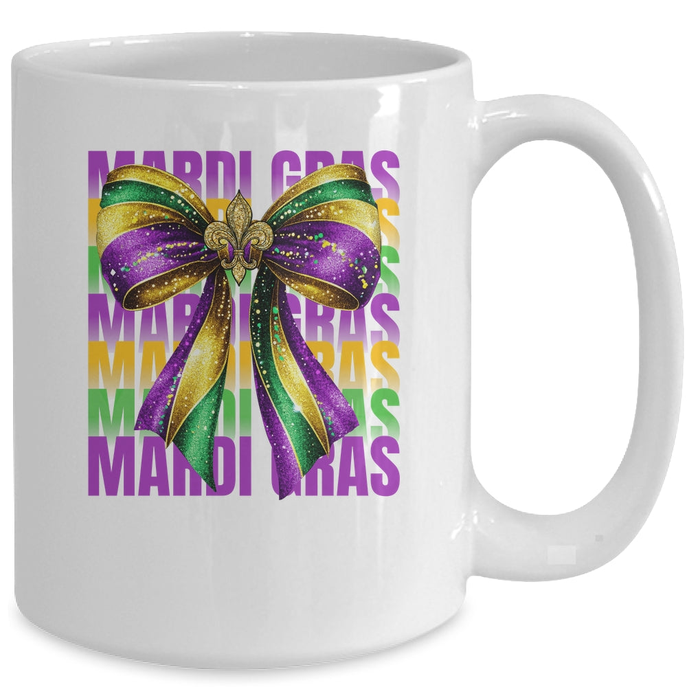 Mardi Gras Coquette Bow Louisiana Festival Carnival Girls Mug | teecentury