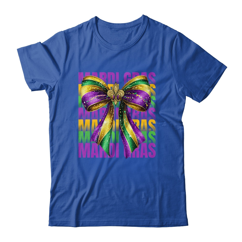 Mardi Gras Coquette Bow Louisiana Festival Carnival Girls Shirt & Tank Top | teecentury