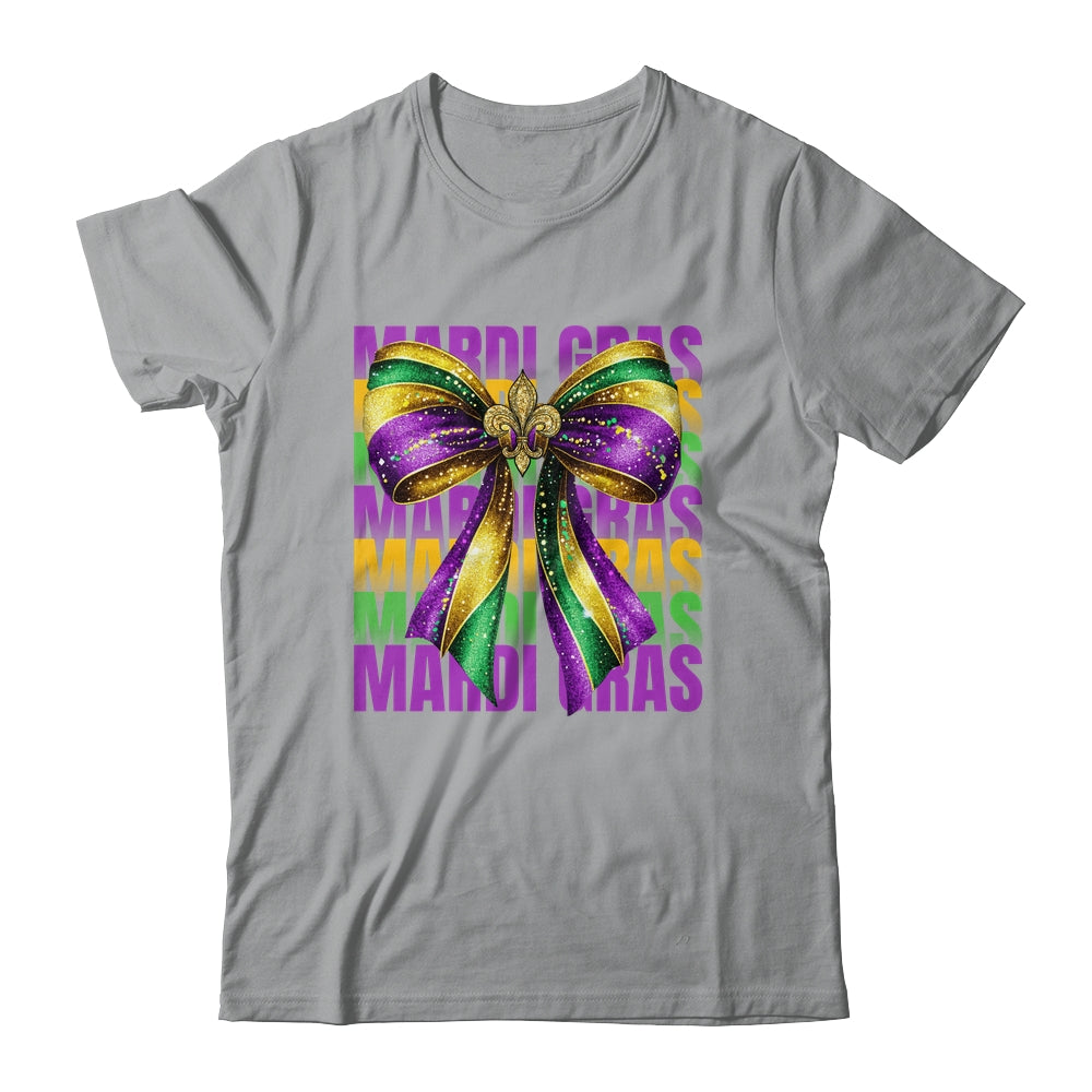 Mardi Gras Coquette Bow Louisiana Festival Carnival Girls Shirt & Tank Top | teecentury
