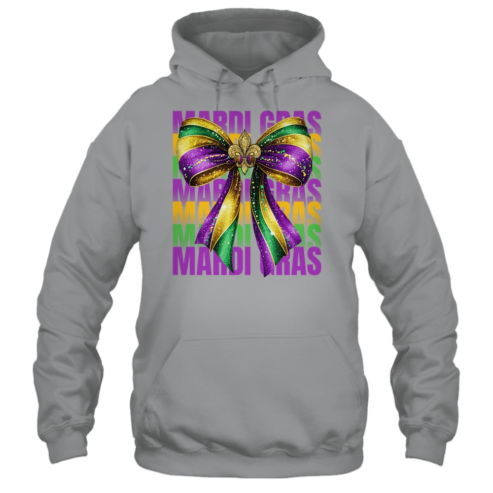 Mardi Gras Coquette Bow Louisiana Festival Carnival Girls Shirt & Tank Top | teecentury