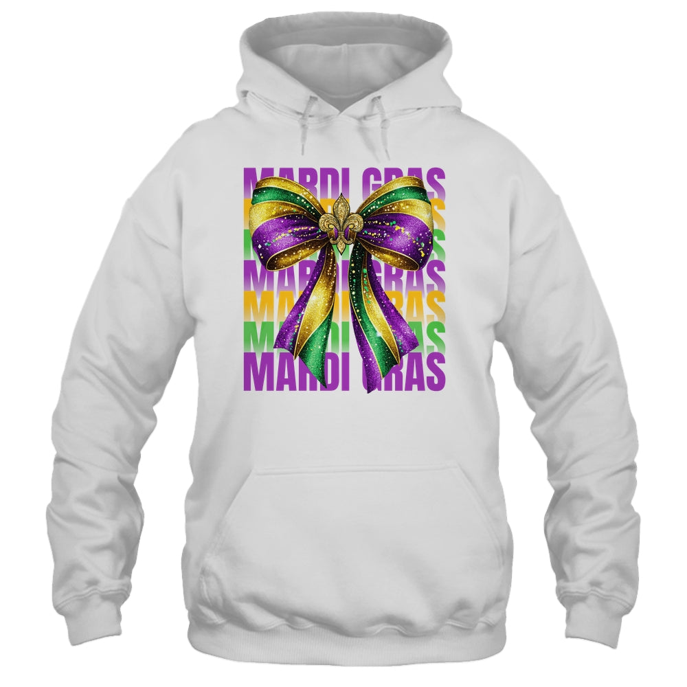 Mardi Gras Coquette Bow Louisiana Festival Carnival Girls Shirt & Tank Top | teecentury