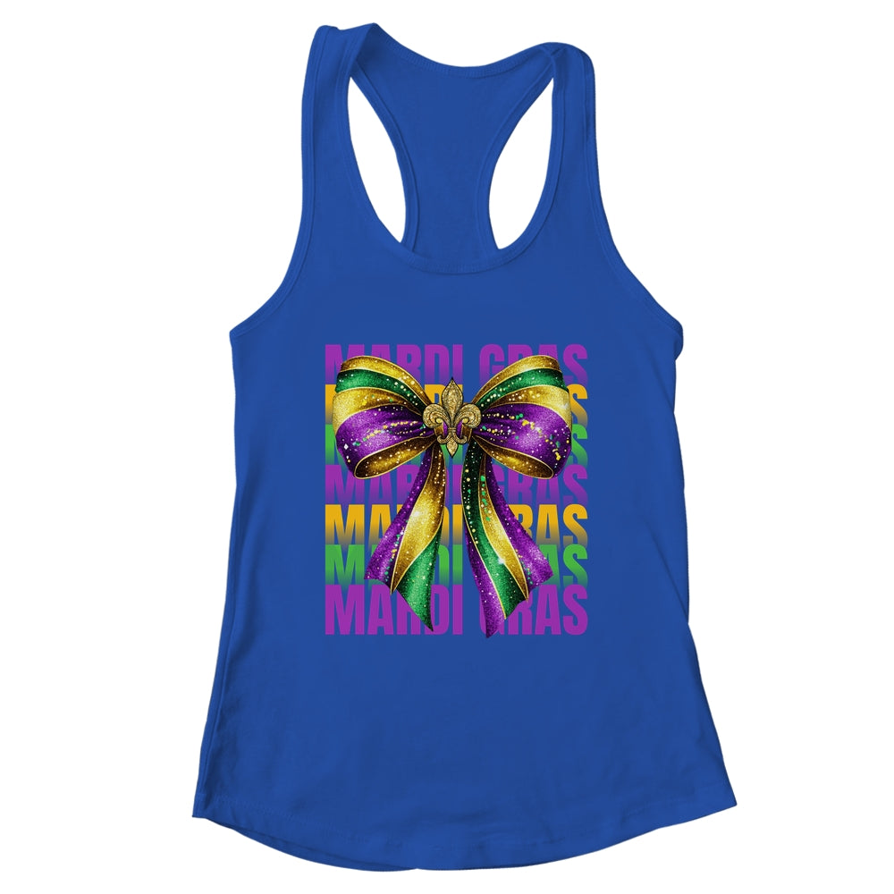 Mardi Gras Coquette Bow Louisiana Festival Carnival Girls Shirt & Tank Top | teecentury