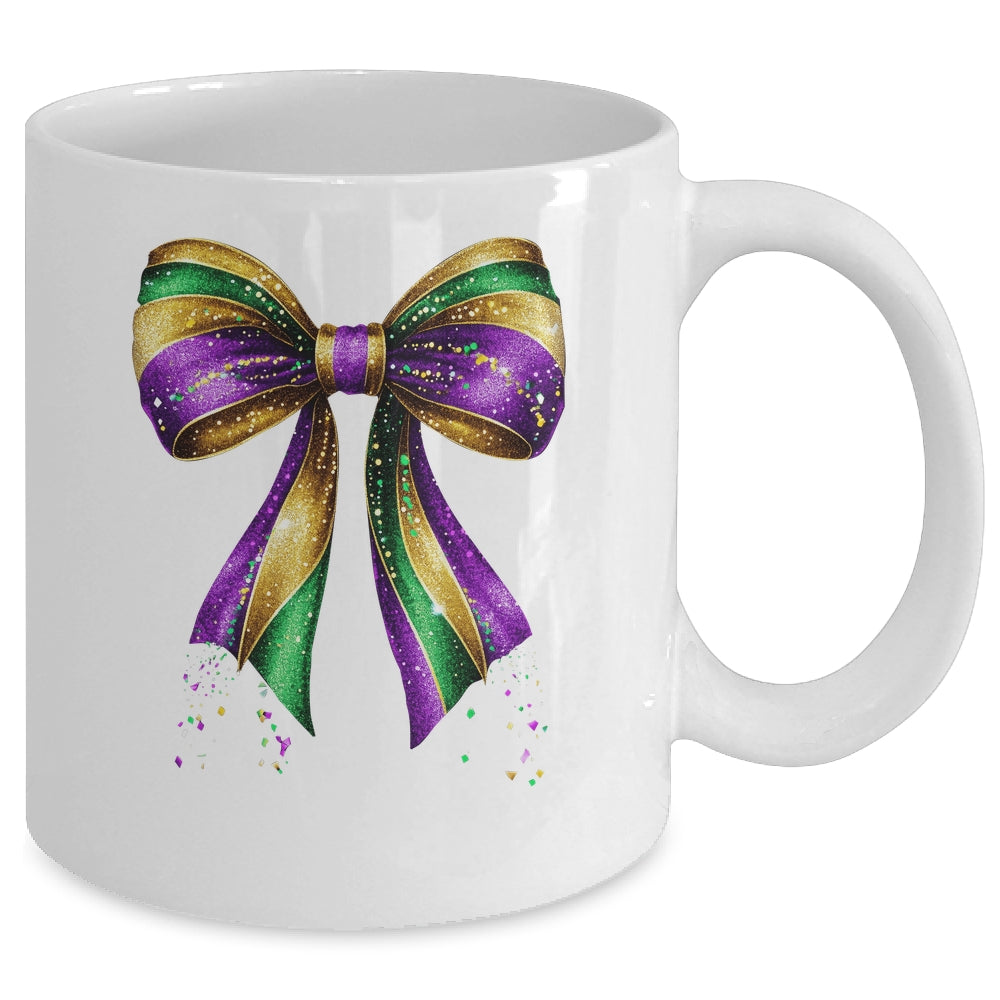 Mardi Gras Coquette Bow Louisiana New Orleans Carnival Mug | teecentury