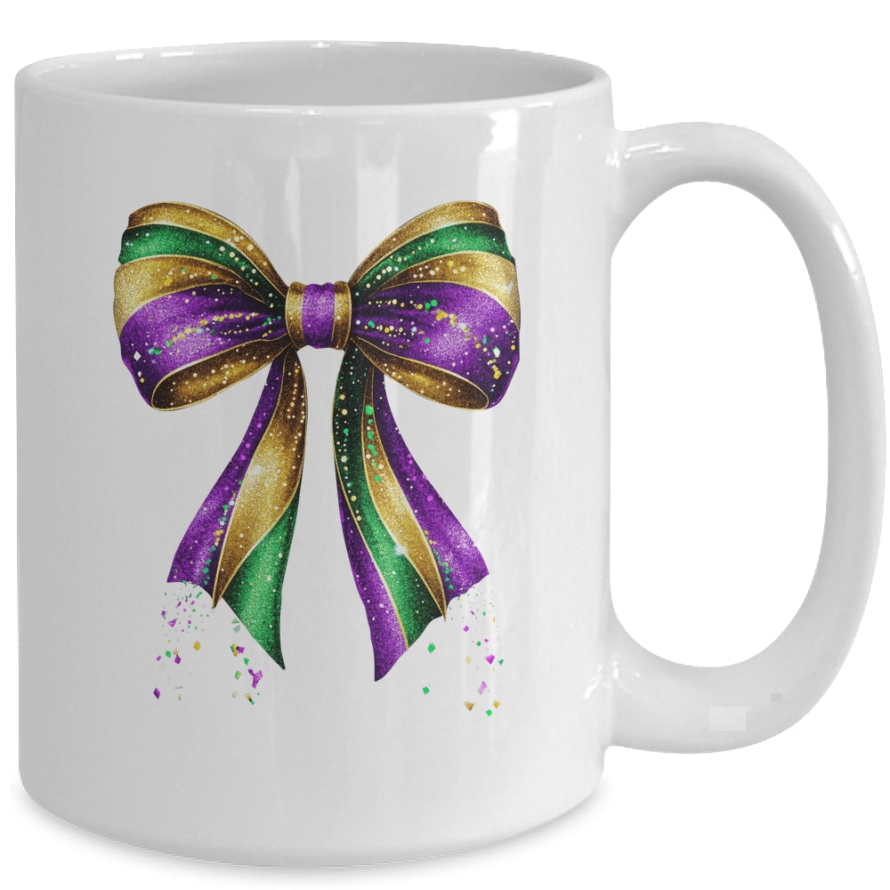Mardi Gras Coquette Bow Louisiana New Orleans Carnival Mug | teecentury