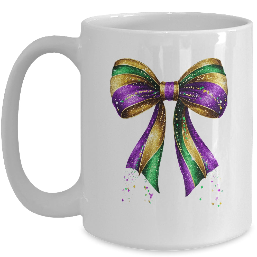 Mardi Gras Coquette Bow Louisiana New Orleans Carnival Mug | teecentury