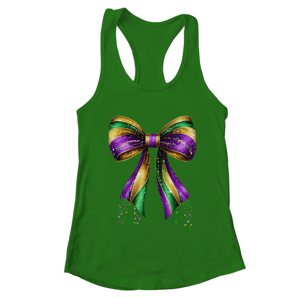 Mardi Gras Coquette Bow Louisiana New Orleans Carnival Shirt & Tank Top | teecentury