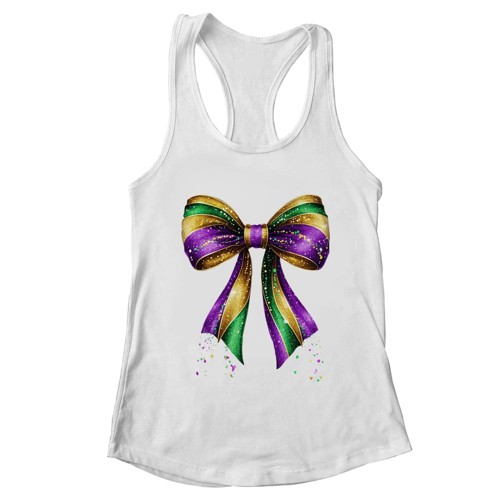 Mardi Gras Coquette Bow Louisiana New Orleans Carnival Shirt & Tank Top | teecentury