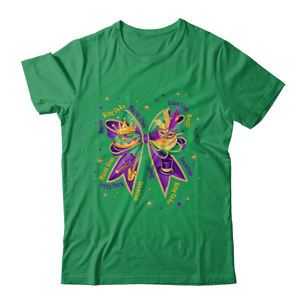 Mardi Gras Coquette Women Girls Louisiana Mardi Gras Vibes Shirt & Sweatshirt | teecentury
