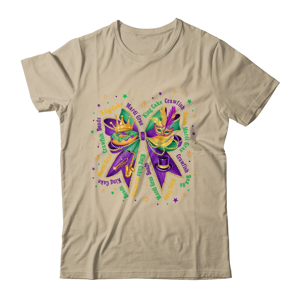 Mardi Gras Coquette Women Girls Louisiana Mardi Gras Vibes Shirt & Sweatshirt | teecentury