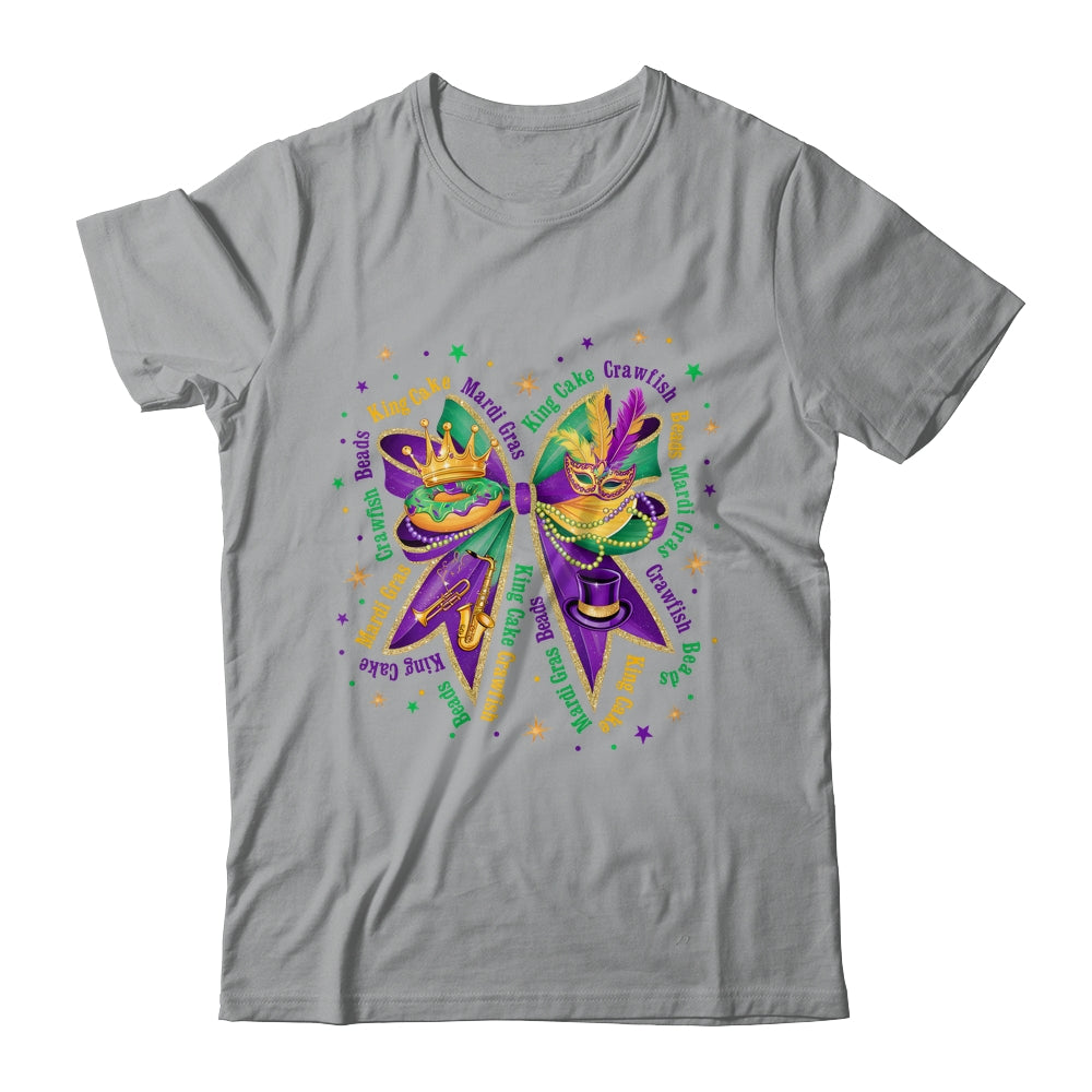 Mardi Gras Coquette Women Girls Louisiana Mardi Gras Vibes Shirt & Sweatshirt | teecentury