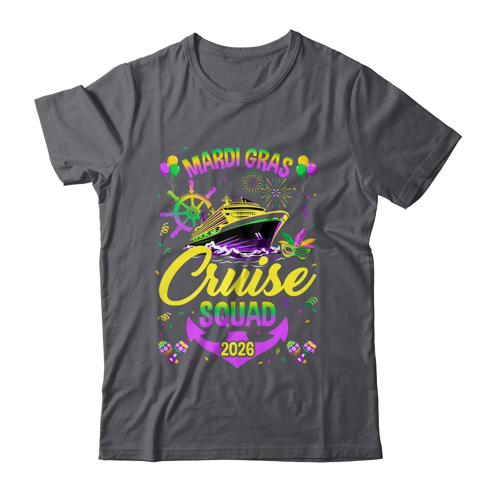 Mardi Gras Cruise Squad 2026 Family Matching Group Vacation Shirt & Tank Top | teecentury