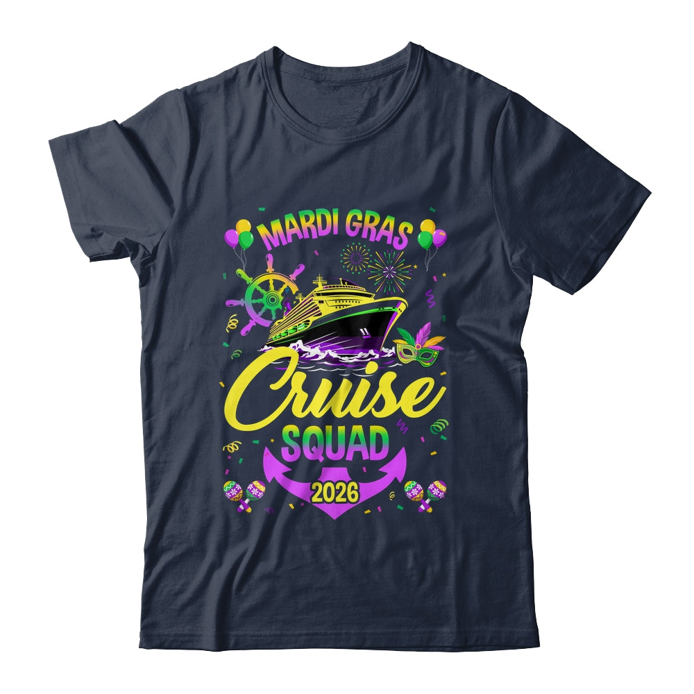 Mardi Gras Cruise Squad 2026 Family Matching Group Vacation Shirt & Tank Top | teecentury