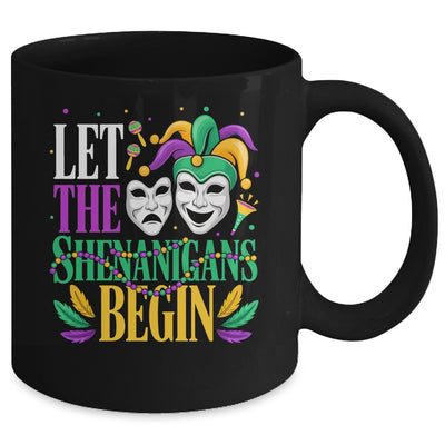 Mardi Gras Funny Let The Shenanigans Begin Jester Mask Mug | teecentury