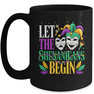 Mardi Gras Funny Let The Shenanigans Begin Jester Mask Mug | teecentury