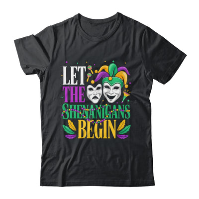 Mardi Gras Funny Let The Shenanigans Begin Jester Mask Shirt & Hoodie | teecentury
