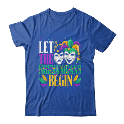 Mardi Gras Funny Let The Shenanigans Begin Jester Mask Shirt & Hoodie | teecentury
